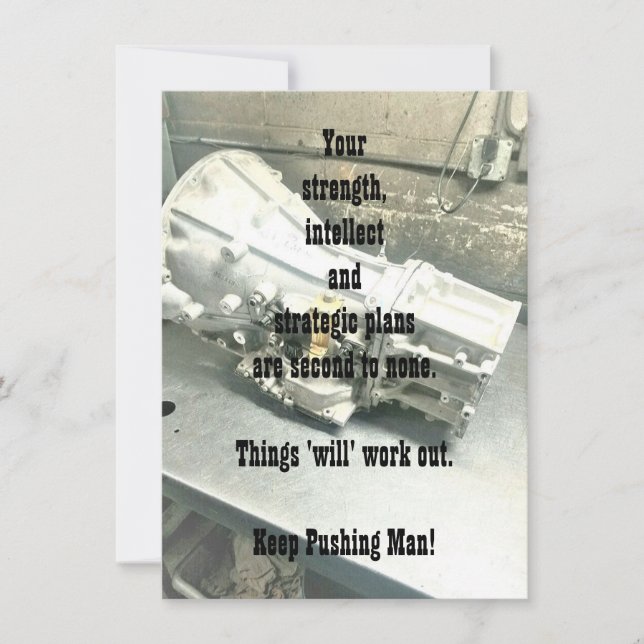 Stöd för hans platta gratulationskort (Framsida)