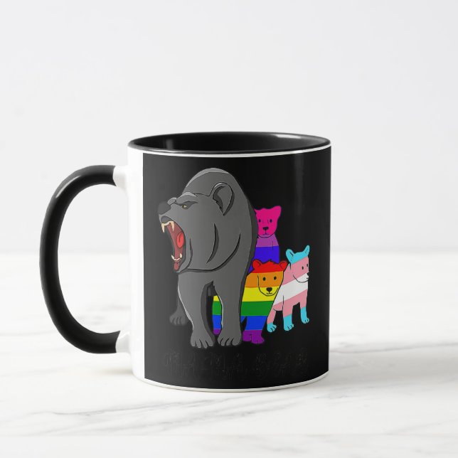 Stöd för HBT-Pride för HBT-teknik med mamma Bear-L Mugg (Vänster)