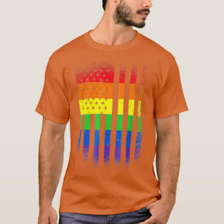Stöd för hbt-Priden i månaden med Regnbåge Amerika T Shirt