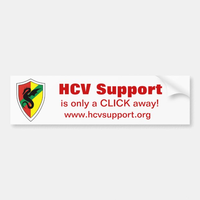 Stöd för HCV är bara ett KLIK bort! Bildekal (Framsidan)