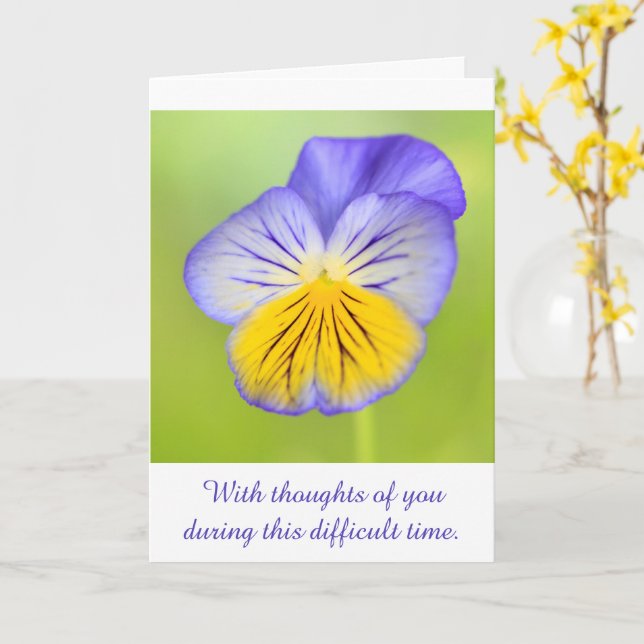 Stöd för inspirationspansy-cancer kort (Gul blomma)