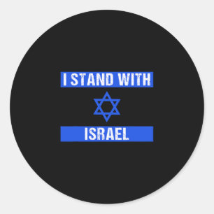 Stöd för israel jewant-arvet israeli runt klistermärke