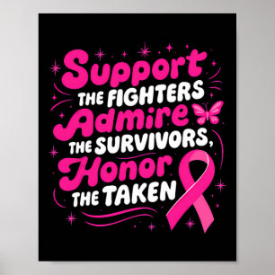 Stöd för kampen mot bröstcancer för bröstcancer Ad Poster