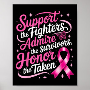 Stöd för kampen mot bröstcancer för bröstcancer Ad Poster