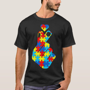 Stöd för koreansk Kärlek-teckenspråksautism - medv T Shirt