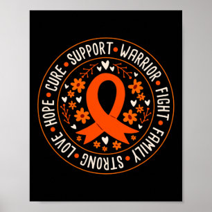 Stöd för krigskamp med stark Kärlek Hope Cure Poster