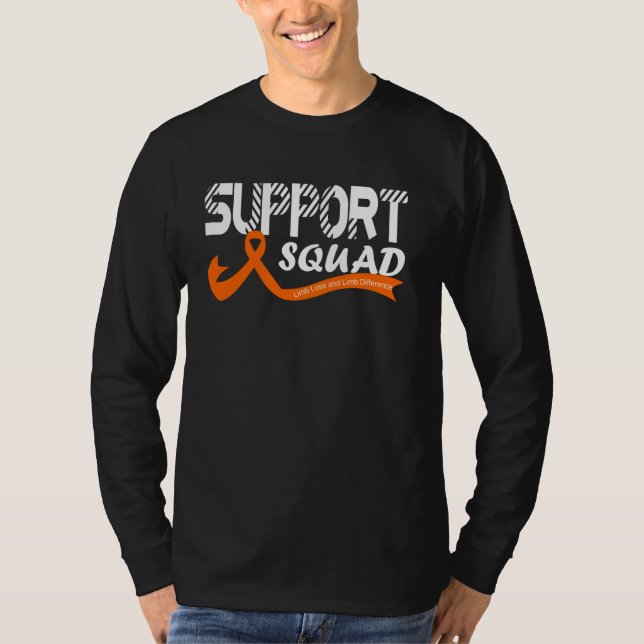 Stöd för kvadratlimmerförlust och limmerdifferens t shirt (Framsida)