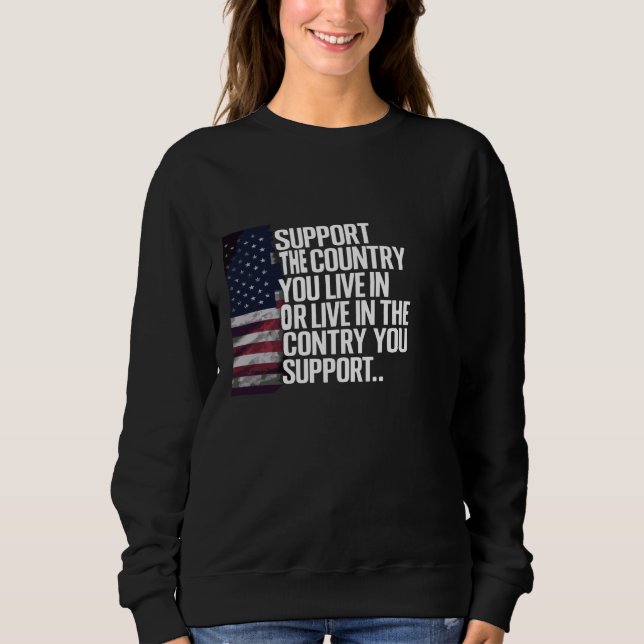Stöd för Land du bor i land du su T Shirt (Framsida)
