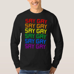 Stöd för Lesbisk av Gay LGBT Pride LGbt Gay  T Shirt