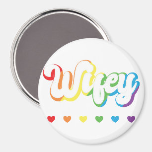 Stöd för Lesbisk Gay-stöd för Rainbow LGBTQIA Magnet