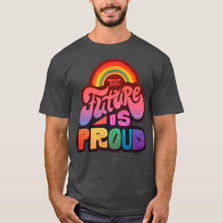 Stöd för LGBTQ+ - Framtiden är Pridets Premium Cop T Shirt