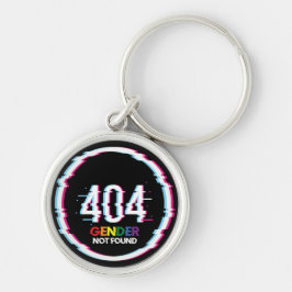 Stöd för LGBTQ Rund Silverfärgad Nyckelring