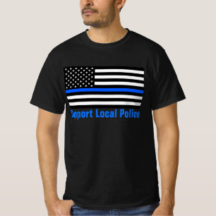 Stöd för lokal polis Thin Blue Line T Shirt
