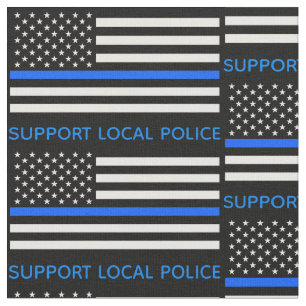 Stöd för lokal polis Thin Blue Line Tyg