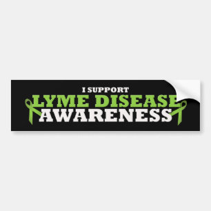Stöd för Lyme Disease Ribbon Bumper Sticker Bildekal
