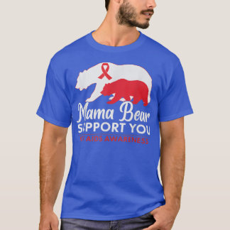 Stöd för mamma Din HIV-AIDS-medvetenhet World Aid T Shirt