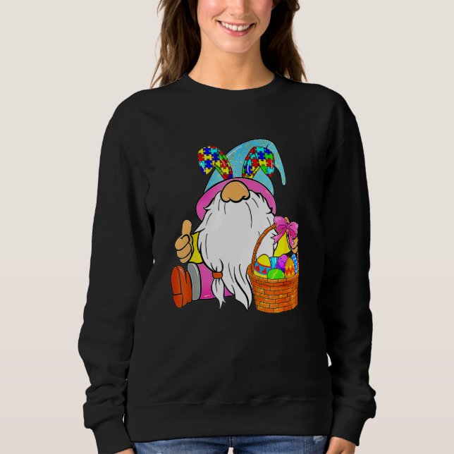 Stöd för medvetandegörande av Gnome Bunny Autism G T Shirt (Framsida)