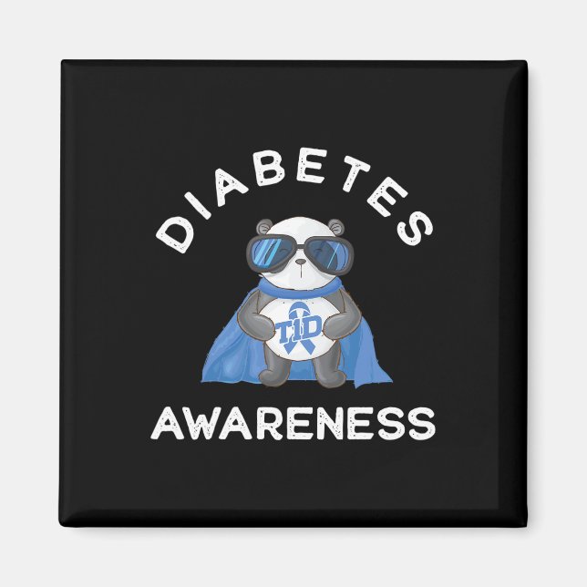 Stöd för medvetandegörande om diabetes typ 1 K Magnet (Framsidan)