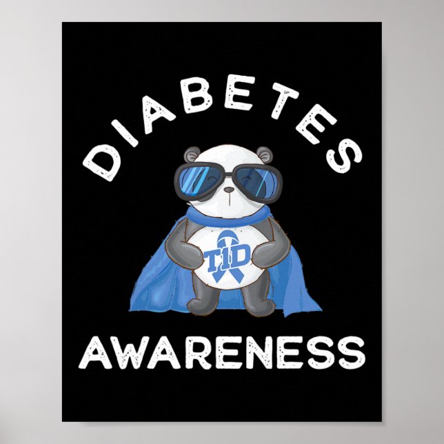 Stöd för medvetandegörande om diabetes typ 1 K Poster (Framsidan)