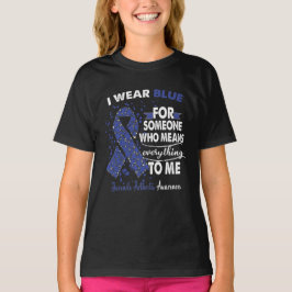 Stöd för medvetandehöjande ungdomar från artrit t shirt