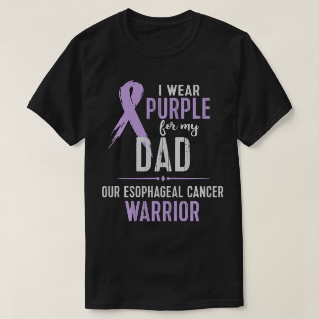 Stöd för medvetenhet om esofageal cancer i Pappa t T Shirt (Design framsida)