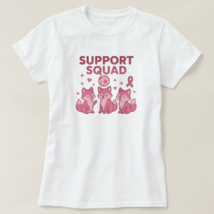 Stöd för menyfliksfoxlar med Rosa T Shirt