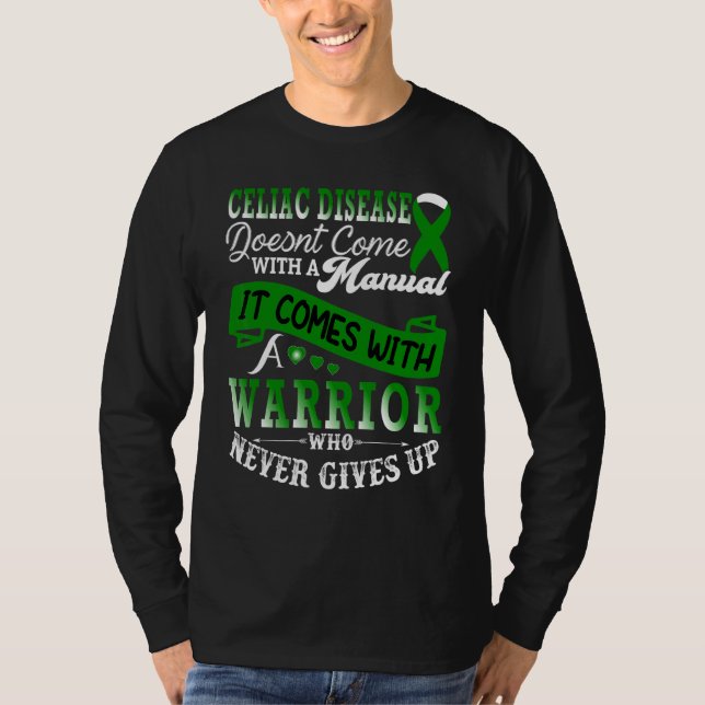 Stöd för menyfliksområdet Celiac Disease Warrior G T Shirt (Framsida)