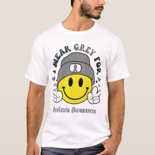 Stöd för menyfliksområdet för Dyslexia-medvetenhet T Shirt