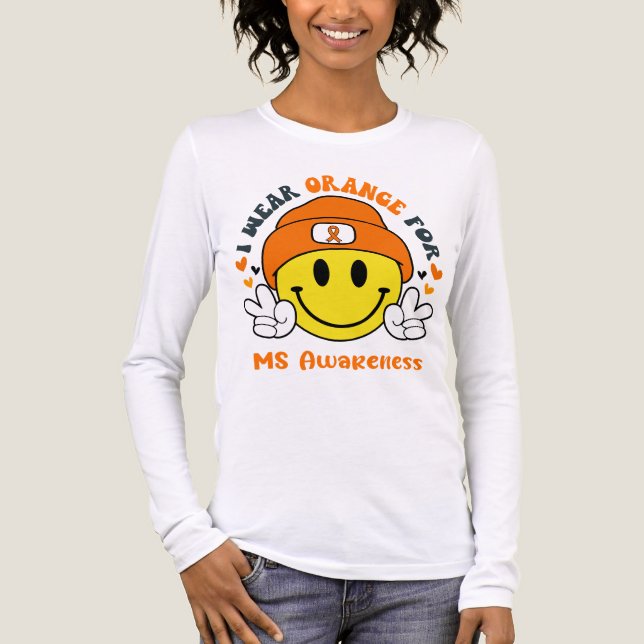 Stöd för menyfliksområdet MS-medvetenhet T Shirt (Framsida)