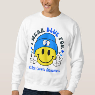 Stöd för menyfliksstöd för Colon Cancer Awareness Lång Ärmad Tröja
