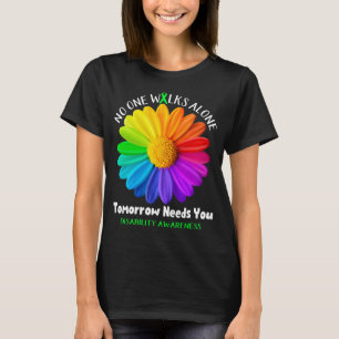 Stöd för menyfliksstöd för funktionsnedsättning t shirt