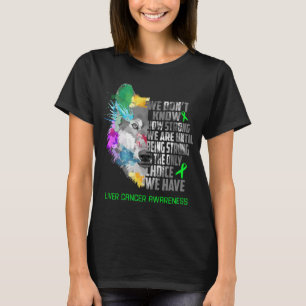 Stöd för menyfliksstöd för levercancermedvetenhet t shirt