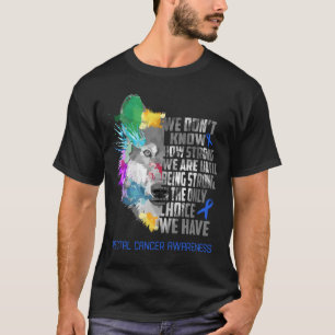 Stöd för menyfliksstöd för rektal cancermedvetenhe t shirt