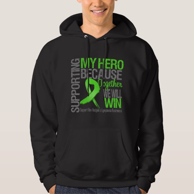 Stöd för min hjälte - Lymfom för andra än hodgkins Sweatshirt (Framsida)