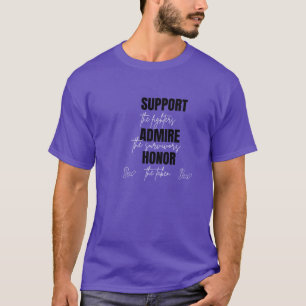 Stöd för minimalistisk canceröverlevnad T-Shirt fö