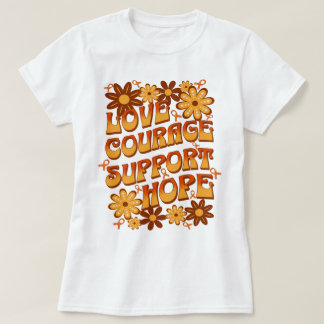 Stöd för modet Kärlek Hope Leukemia T Shirt