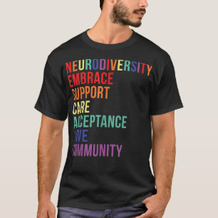Stöd för neurodiversity Brain ADHD Autism A T Shirt