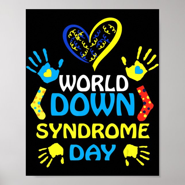 Stöd för och medvetenhet om World Down Syndrome Da Poster (Framsidan)