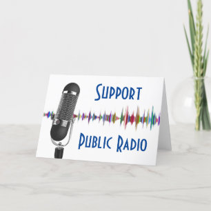 Stöd för offentlig radio kort