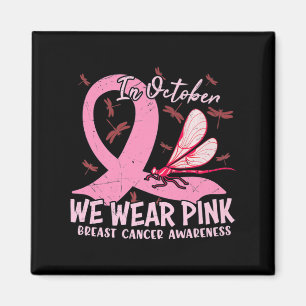 Stöd för ökad medvetenhet om bröstcancer i oktober magnet