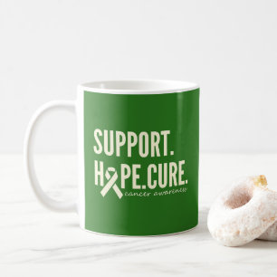 Stöd för ökad medvetenhet om cancer hoppas bota Mu Kaffemugg