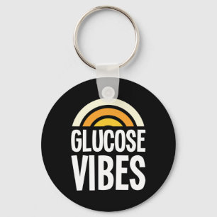 Stöd för ökad medvetenhet om diabetes (glukos Vibe Nyckelring