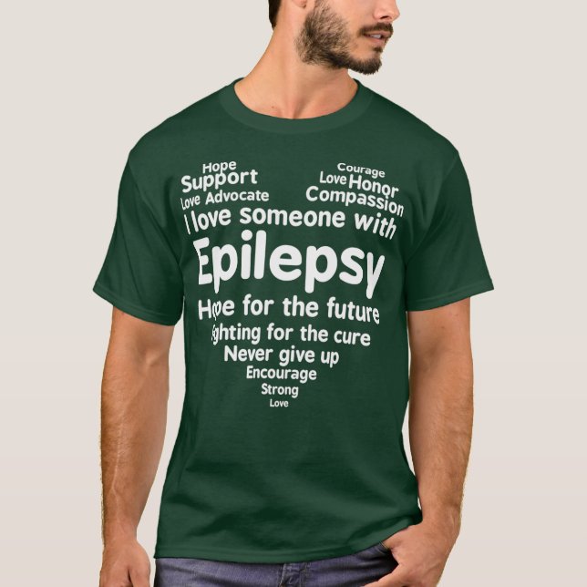 Stöd för ökad medvetenhet om epilepsi t shirt (Framsida)