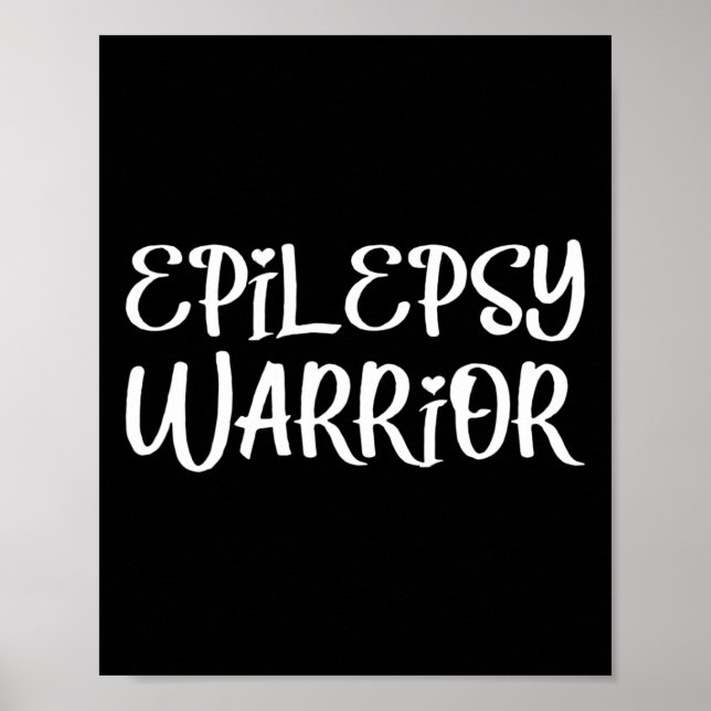 Stöd för ökad medvetenhet om epilepsianfall Lila E Poster (Framsidan)