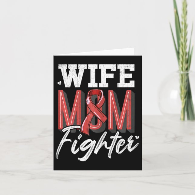 Stöd för ökad medvetenhet om maka Mamma Fighter Br Kort (Framsida)