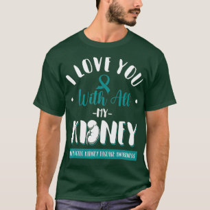 Stöd för ökad medvetenhet om polycystisk njursj t shirt