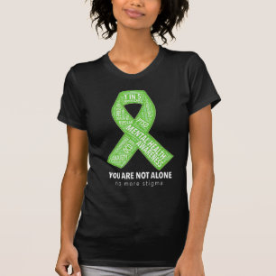Stöd för ökad medvetenhet om psykisk hälsa Ribbon T Shirt