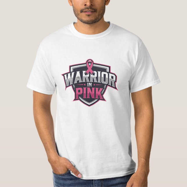 Stöd för orsaken med Rosa-menyflikskonstruktioner T Shirt (Framsida)