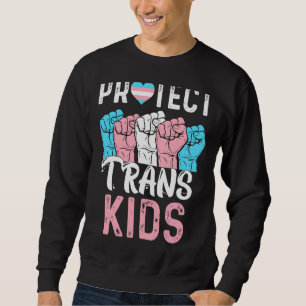 Stöd för Pridet Protect Trans Kids Transgender Lgb Lång Ärmad Tröja