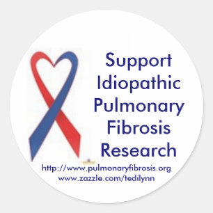 Stöd för pulmonell fibrossetikett runt klistermärke